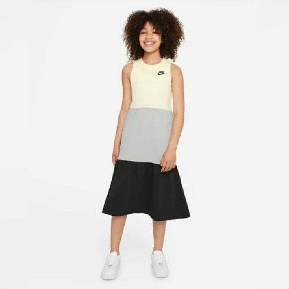 Nike Sportswear Knit colorblock tiered midi dress size S